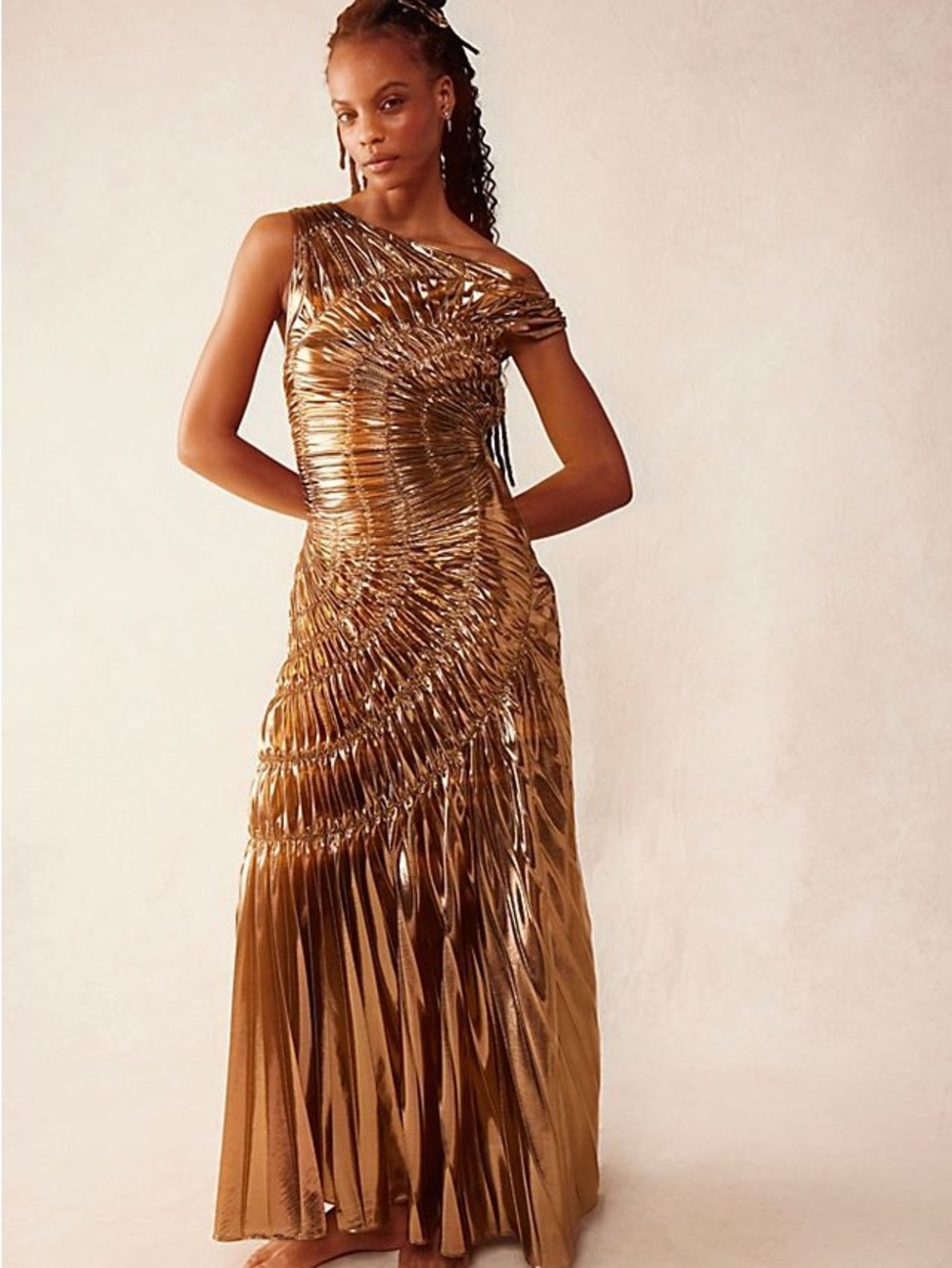 Georgia Hardinge Fossil Dress in Metallic Purple